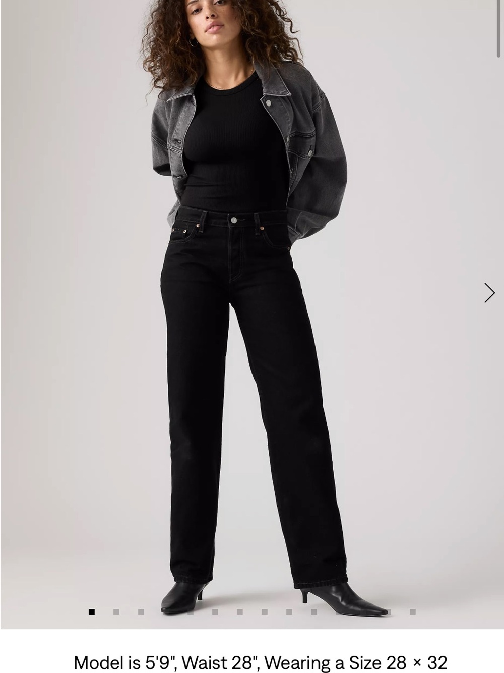 Levi’s 501 Straight Leg Jeans 28x30 - Black